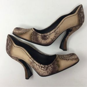 VINTAGE PRADA HEELS VERO CUOIO Size (38)  8